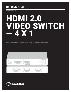 Hướng dẫn sử dụng Black Box VSW-HDMI2-4X1 Bộ chuyển mạch HDMI