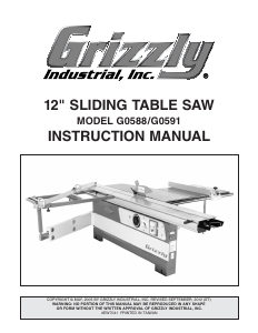 Handleiding Grizzly G0588 Tafelzaag