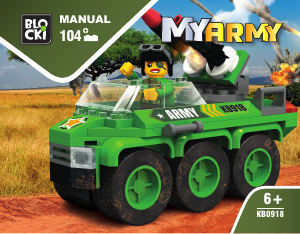 Manual Blocki set KB0918 MyArmy Rocket truck