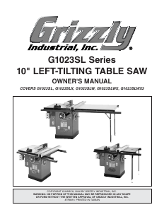 Handleiding Grizzly G1023SLX Tafelzaag