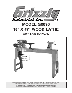 Manual Grizzly G0698 Lathe