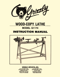 Manual Grizzly G1174 Lathe