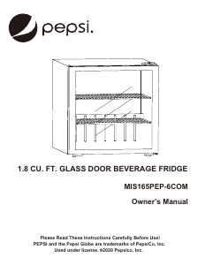 Mode d’emploi Curtis MIS165PEP-6COM Pepsi Réfrigérateur