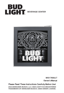Mode d’emploi Curtis MIS176BULT Bud Light Réfrigérateur