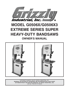 Manual Grizzly G0506X Band Saw