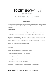 Handleiding KanexPro SW-HD20-5X14X HDMI Switch