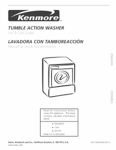 Manual de uso Kenmore 417.44152400 Lavadora