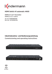 Bedienungsanleitung Kindermann 5778000154 HDMI-Umschalter