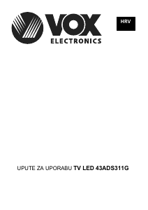 Priručnik Vox 43ADS311G LED televizor