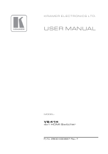 Manual Kramer VS-41H HDMI Switch