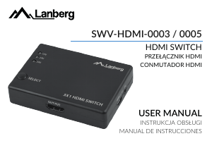 Manual de uso Lanberg SWV-HDMI-003 Conmutador HDMI