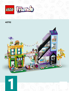 Bruksanvisning Lego set 41732 Friends Blomsteraffär och designbutik i stan