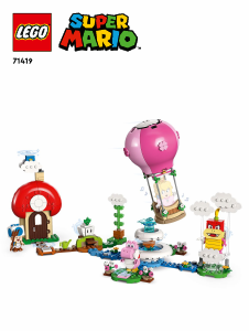 Käyttöohje Lego set 71419 Super Mario Ilmapalloretki Peachin puutarhaan ‑laajennussarja