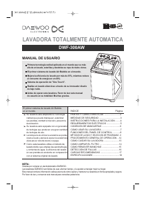 Manual de uso Daewoo DWF-300AW Lavadora