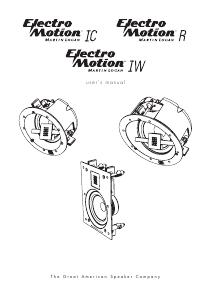 Handleiding MartinLogan ElectroMotion IW Luidspreker