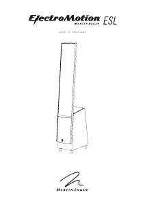 Handleiding MartinLogan ElectroMotion ESL Luidspreker