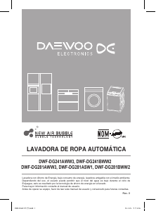 Manual de uso Daewoo DWF-DG241BWW2 Lavadora