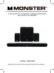 Manual Monster MSB3788W Home Theater System