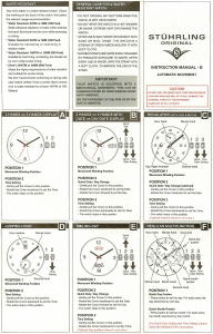 Handleiding Stührling 989 Skeleton Horloge