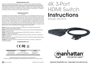 Instrukcja Manhattan 207874 Przełącznik HDMI