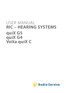 Handleiding Audio Service quiX G5 Hoortoestel
