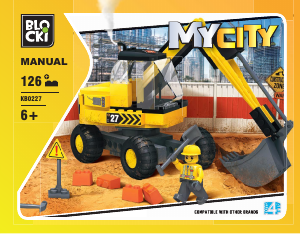 Manual Blocki set KB0227 MyCity Excavator
