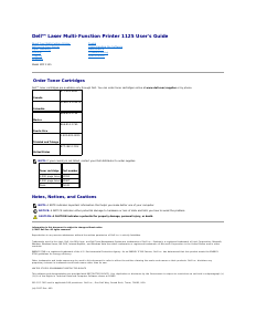 Manual Dell 1125 Multifunctional Printer