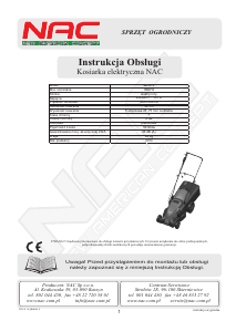 Instrukcja NAC JA1171 Kosiarka