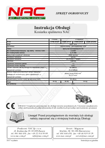 Instrukcja NAC LS46-475-S Kosiarka