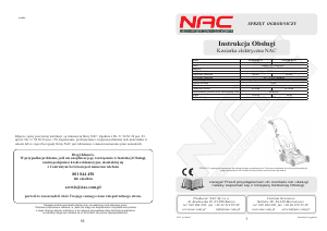 Instrukcja NAC LE16-40-SI-JT Kosiarka