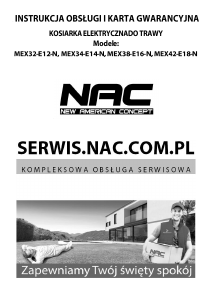 Instrukcja NAC MEX38-E16-N Kosiarka