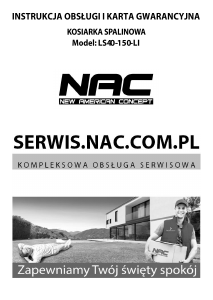 Instrukcja NAC LS40-150-LI Kosiarka