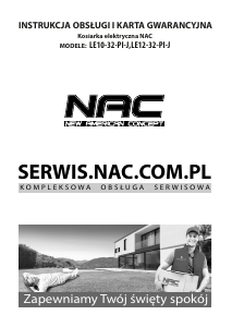 Instrukcja NAC LE10-32-PI-J Kosiarka