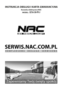 Instrukcja NAC LE16-38-PI-J Kosiarka