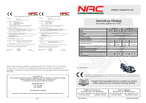 Instrukcja NAC C460V Kosiarka