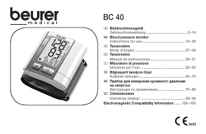 Manuale Beurer BC 40 Misuratore di pressione