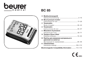 Manuale Beurer BC 85 Misuratore di pressione