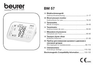 Manual de uso Beurer BM 57 Tensiómetro