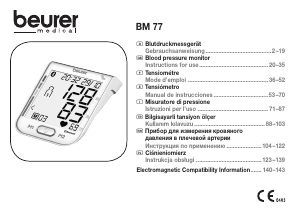 Manual de uso Beurer BM 77 Tensiómetro