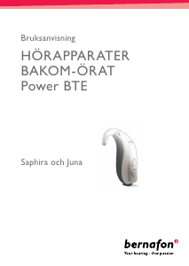 Bruksanvisning Bernafon Saphira 3 Hörapparat