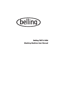 Handleiding Belling FW714 Wasmachine