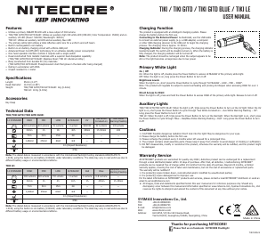 说明书 Nitecore TIKI 闪光灯