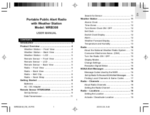 Mode d’emploi Oregon WRB308 Radio