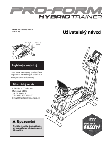 Manuál Pro-Form PFEL03717.0 Hybrid Šlapací trenažér