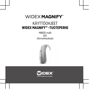 Käyttöohje Widex Magnify MBB3D Kuulokoje