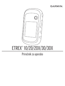 Priročnik Garmin eTrex 20x Ročna navigacija