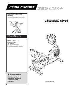 Manuál Pro-Form 325 CSX+ Rotoped