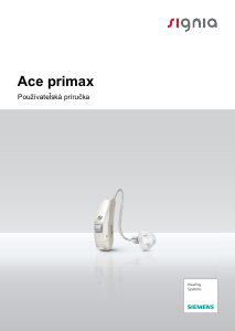 Návod Signia Ace Primax Načúvací prístroj