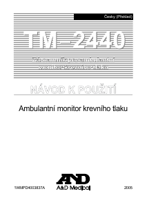Manuál A and D Medical TM-2440 Tonometr