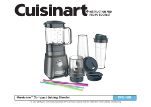 Manual Cuisinart CPB-380P1 Blender